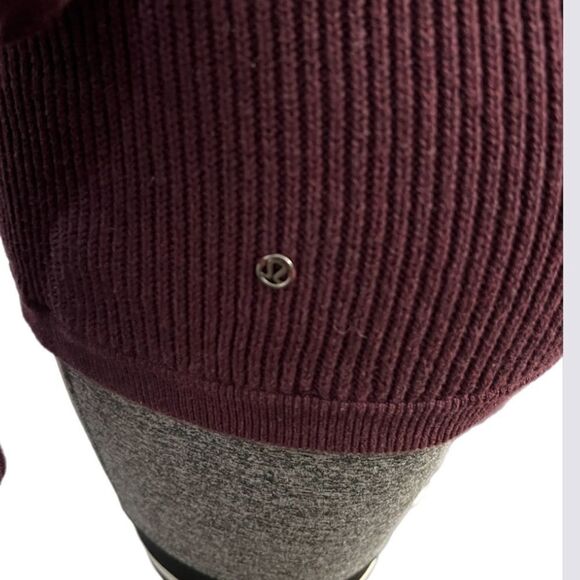 Lululemon The Sweater The Better Heathered Bordeaux Drama Knit Pullover 8 NWOT - Picture 15 of 16